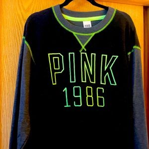 PINK Victoria Secret black crewneck